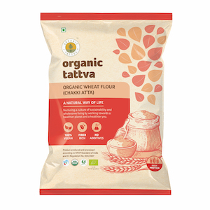 Organic Tattva Wheat Flour Whole, 5 kg